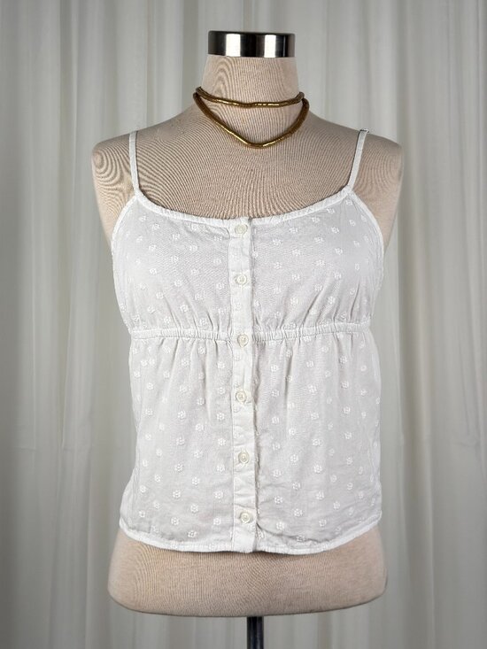 j.galt Tops - J.galt Babydoll embroidered floral white top small